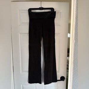 Vintage PINK Victoria's Secret Black Flare Foldover Pants